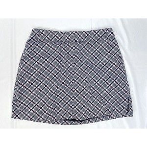 Lady Hagen Women Size 4 Blue White Striped Golf Skort Skirt